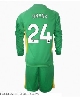 Günstige Manchester United Andre Onana #24 Torwart 3rd trikot Kinder 2024-25 Langarm (+ Kurze Hosen)